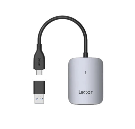 Lexar CFexpressâ„¢ Type A USB-C Reader  transfer speeds up to 900MB/s it is backwards compatible with UHS-I cards and has a USB-Câ„¢ connector