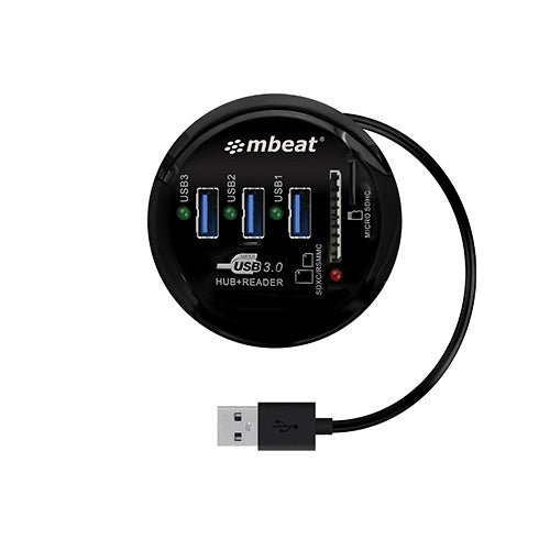 (LS) mbeatÂ® Portable USB 3.0 Hub and Card Reader - USB 3.0/2.0, SDXC/SDHC/ MMC/MMC4.0/ RS-MMC/RS-MMC/Micro-SDXC/Micro-SDHC/ MicroSD, up to 2TB