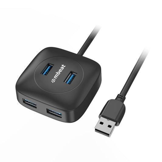 mbeatÂ®  4-Port USB 3.0 Hub - High Speed Data Transfer speed: Up to 5Gbps Compatible with USB 2.0/3.0 devices Product Weight: 95g