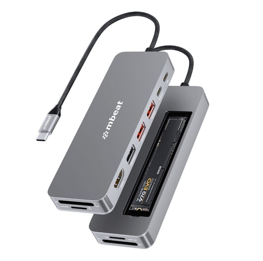 mbeat® mbeat Elite 9-in-1 USB-C Multiport Hub with Built-in M.2 NVMe SSD