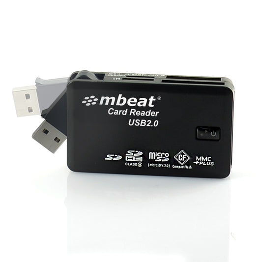 mbeatÂ® USB 2.0 All In One Card Reader - Supports SD/SDHC/CF/MS/XD/MicroSD /MicroSD HC / SONY M2 without adaptor handy USB clips
