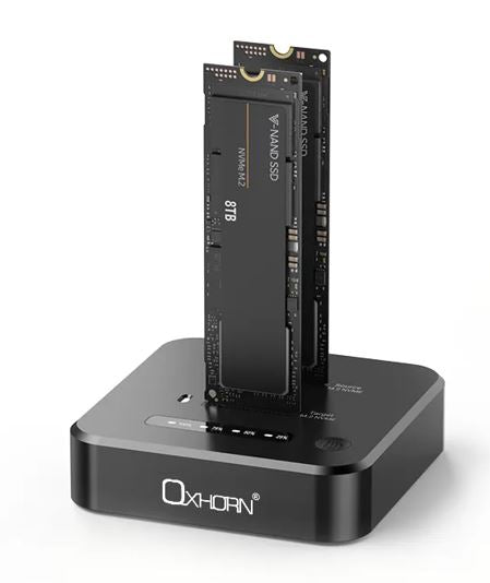 Just You PC Oxhorn Dual Bay M.2 SSD Docking Station USB 3.2 Gen 2x2 M.2 NVMe