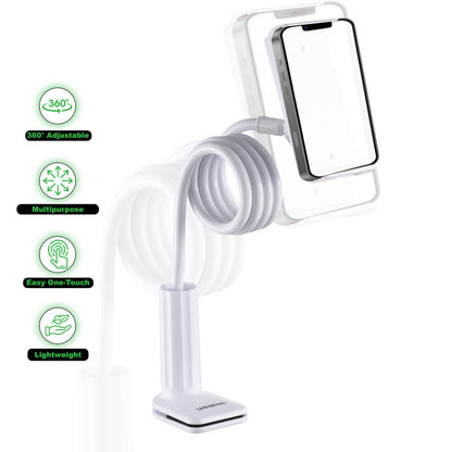 Urbanoki Gooseneck Phone Holder Flexible Clamp Mount for Bed Desk