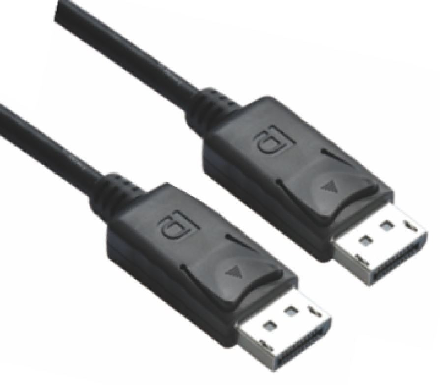 ASTROTEK DisplayPort DP Cable 2m - 20 pins Male to Male 1.2V 30AWG Gold Plated Assembly type Black PVC Jacket RoHS CB8W-RC-DP2