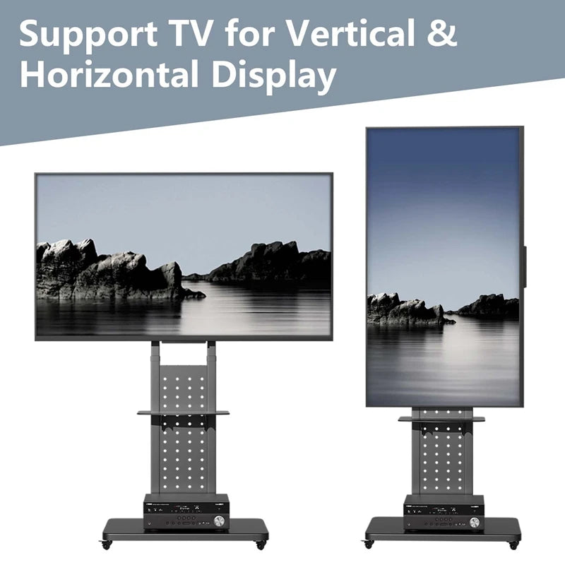 Heavy Duty Mobile TV Stand with Wheels