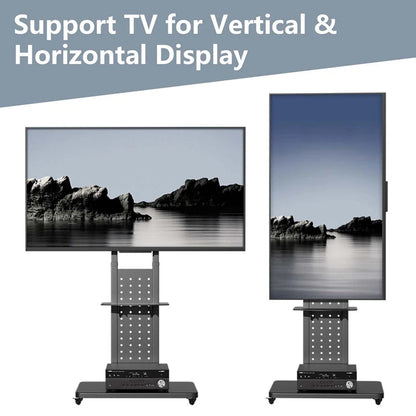 Heavy Duty Mobile TV Stand with Wheels
