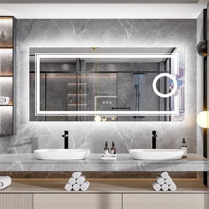 500x700mm LED Bathroom Mirror Anti-Fog Illuminated Shatterproof