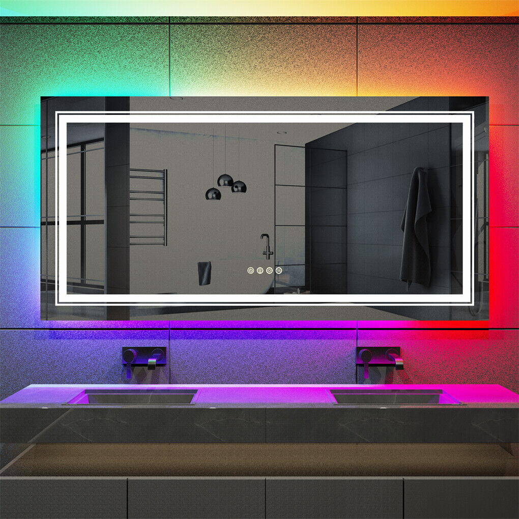 1600x800mm LED Bathroom Mirror Anti-fog Illuminated