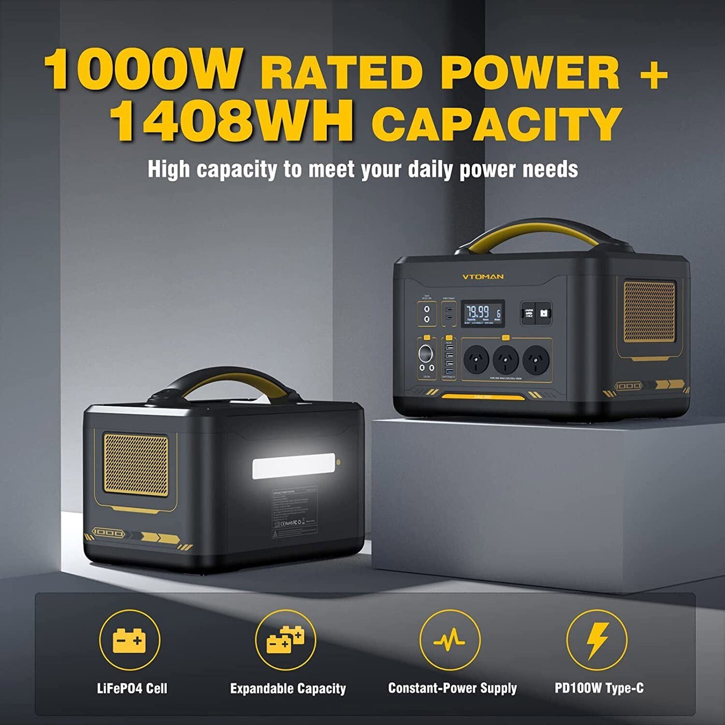 Jump 1500X 1500W Solar Generator + 220W Panel AC/DC