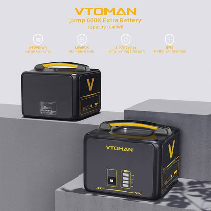 640Wh Solar Expansion Battery LiFePO4 BMS Jump 600X
