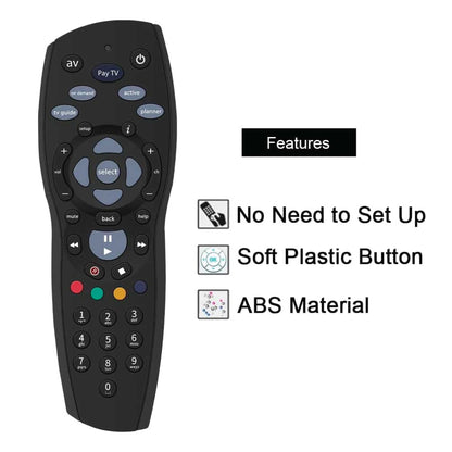 4x Tooleroo PayTV Remote Control Compatible with Foxtel MYSTAR SKY NZ - Black