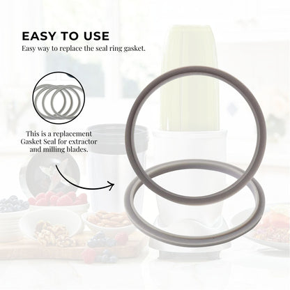 For Nutribullet Short Cup + Handheld Lip Ring + Grey Seal 900 and 600 Models