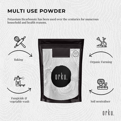 2Kg Organic Potassium Bicarbonate Powder - Food Grade Pure FCC Brewing Baking