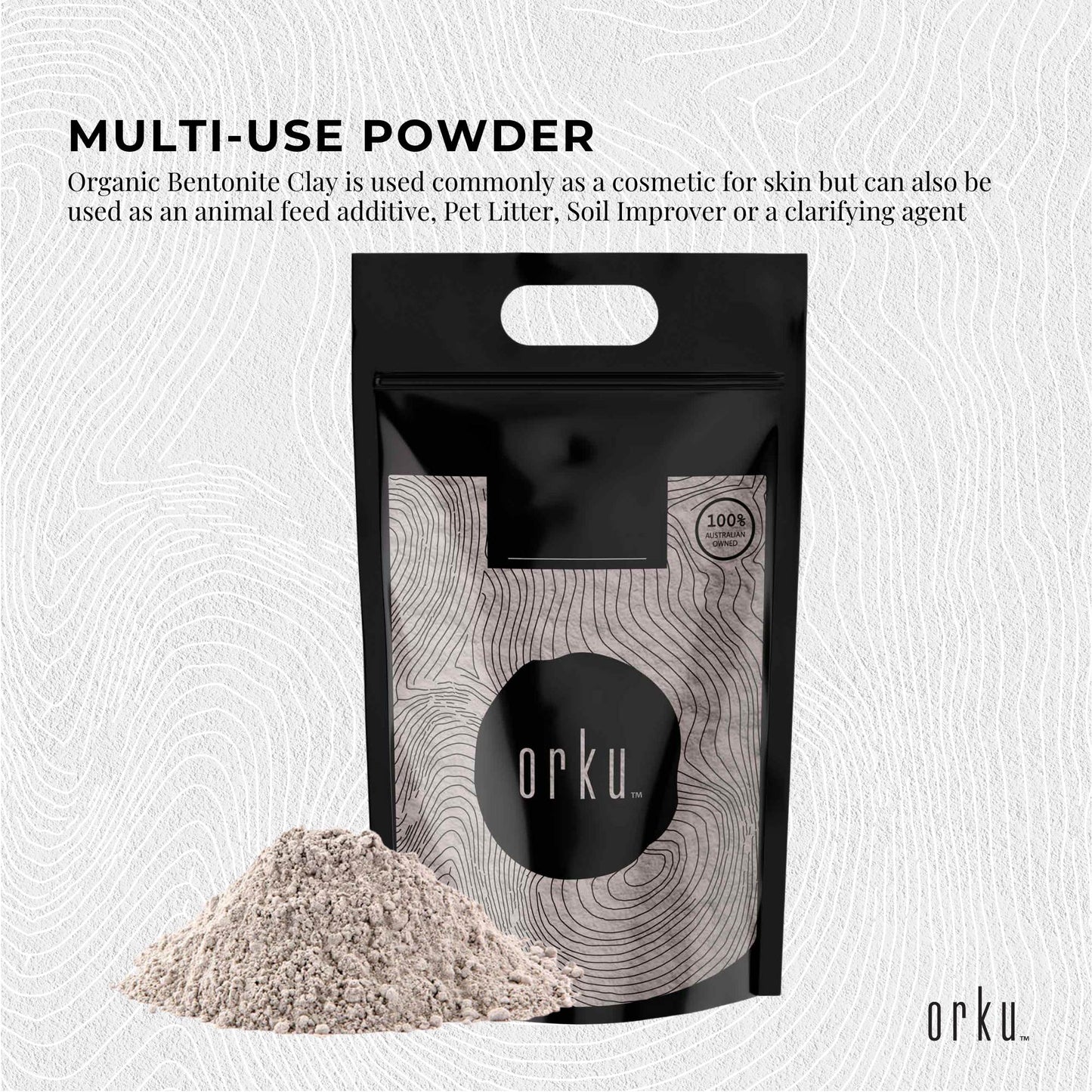 20Kg Organic Sodium Bentonite Clay Powder - Cosmetic Montmorillonite