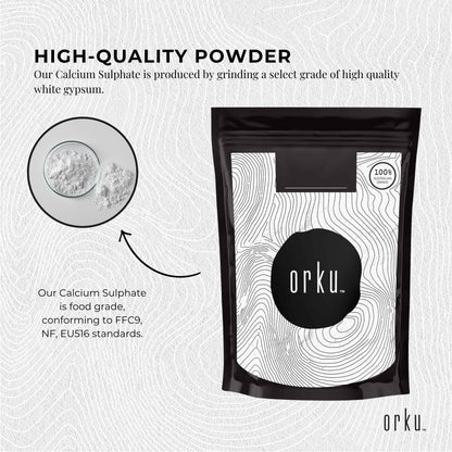 100g Calcium Sulphate Gypsum Powder -  Food Grade Hydrous Sulfate