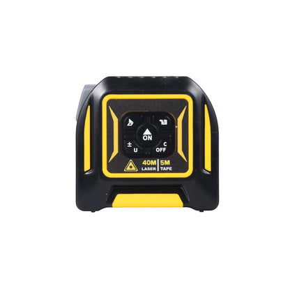 Tooleroo 40m Digital Laser Tape Measure + 5m Steel Tape – 3-in-1 Cross Marking