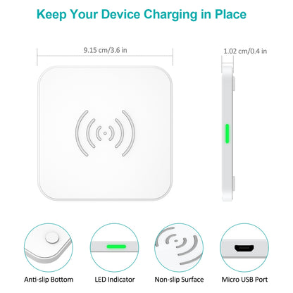CHOETECH T511-S 10W/7.5W Fast Wireless Charger Pad (White)