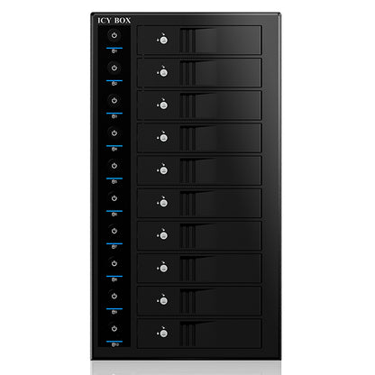 ICY BOX 10-Bay External SINGLE System for 10x SATA 3.5 I/II/III HDD  (IB-3810U3)"