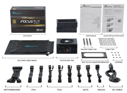 Seasonic FOCUS SGX-750 (2021) 750W Modular 80 Plus Gold PSU