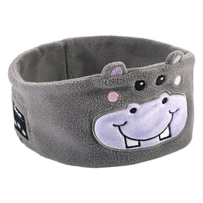 Cute Bluetooth Headband Headphones Wireless Sleep Music Mask with Mic - Brown-Bear