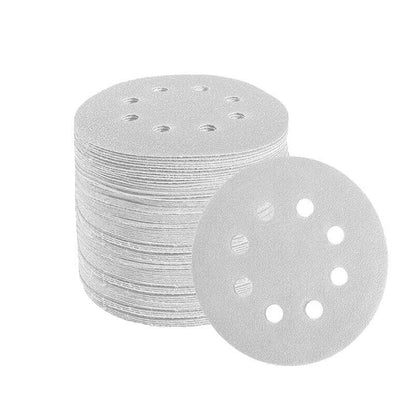 100x 123mm 6/8-Hole Sanding Discs Hook Loop Orbital Sander Pads 80 120 240 Grit - 320 Grits（8-Hole）