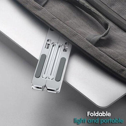 Adjustable Laptop Stand Portable Aluminum Alloy Desktop Holder for 11 to 17.3 Inch - Sliver