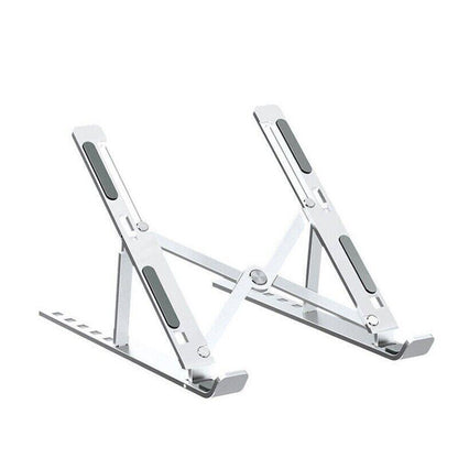 Adjustable Laptop Stand Portable Aluminum Alloy Desktop Holder for 11 to 17.3 Inch - Sliver