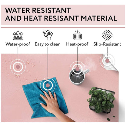 Large Leather Gaming Mouse Pad Waterproof Desk Keyboard Mat 120 x 60cm - Grey