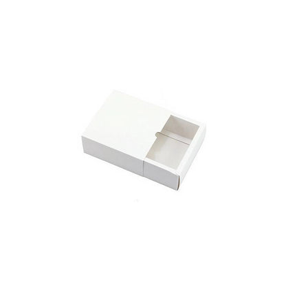 100PCS DIY Paper Box Drawer Type Jewelry Packing Box Tea Gift Cosmetics White - 12*9*3.3cm