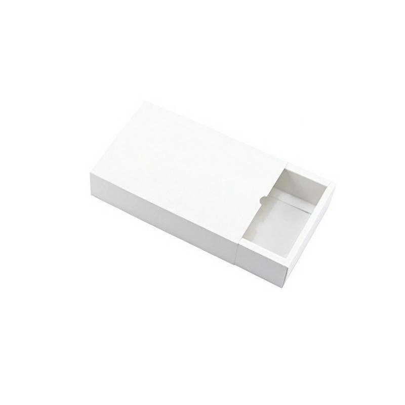 100PCS DIY Paper Box Drawer Type Jewelry Packing Box Tea Gift Cosmetics White - 12*9*3.3cm