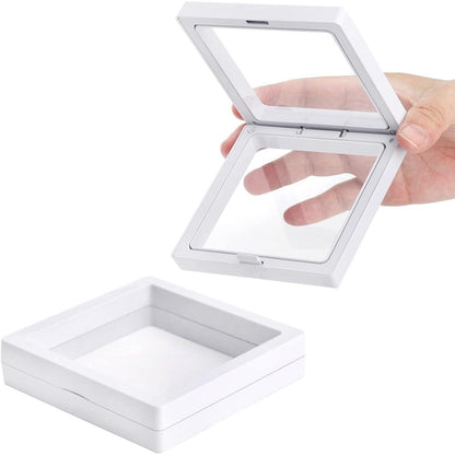 10pcs Transparent PE Film Display Box Jewelry Packaging Storage Box Container - 7-18-2-White