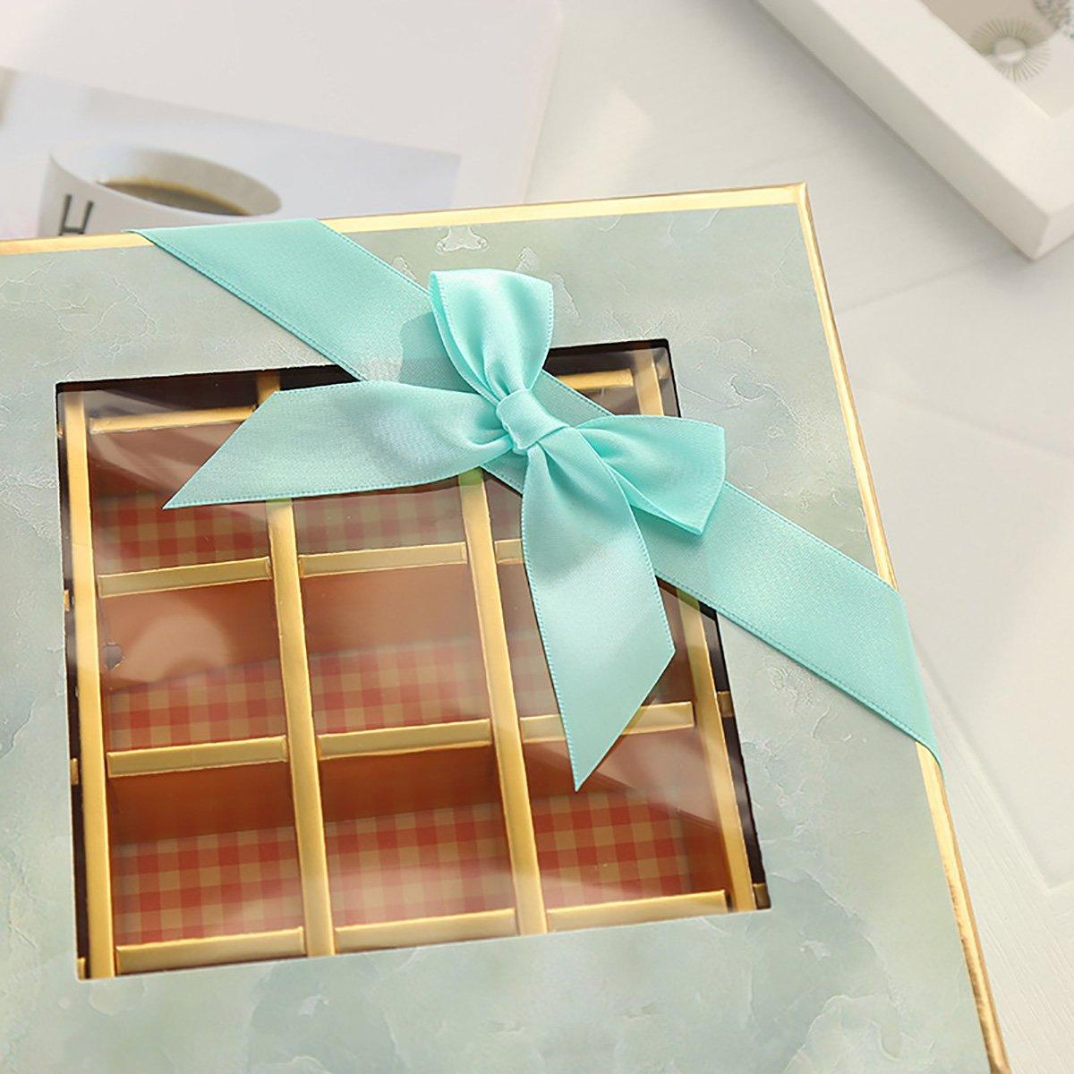 25X Valentines Day 9/12Grids Chocolate Box Gourmet Desserts Gift Display Window - Tiffany 9Grids-12-12-4-25pcs