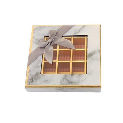 25X Valentines Day 9/12Grids Chocolate Box Gourmet Desserts Gift Display Window - Tiffany 9Grids-12-12-4-25pcs