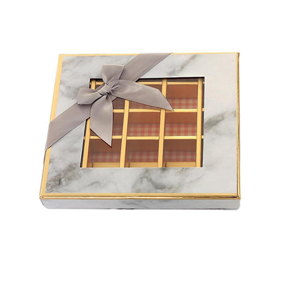 25X Valentines Day 9/12Grids Chocolate Box Gourmet Desserts Gift Display Window - Tiffany 9Grids-12-12-4-25pcs