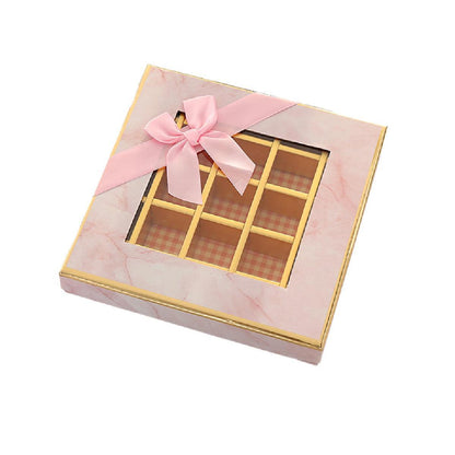 25X Valentines Day 9/12Grids Chocolate Box Gourmet Desserts Gift Display Window - Tiffany 9Grids-12-12-4-25pcs