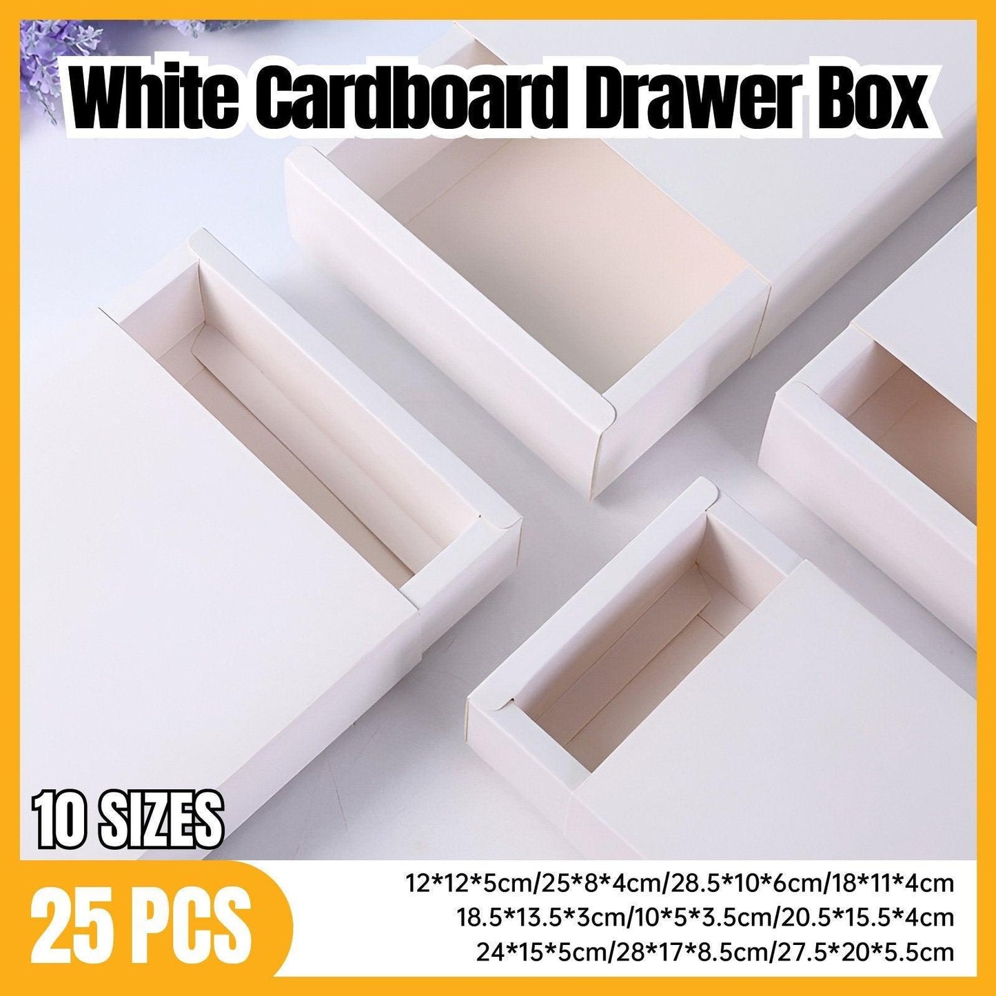 25X White Kraft Paper Drawer Jewelry Package Necklace Bracelet Gift Package box - 18*11*4-25pcs