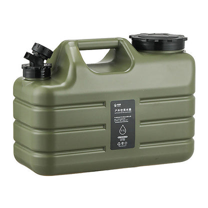 Outdoor Camping Water Storage Bucket with Faucet Portable Square Drinking Tank - 12L