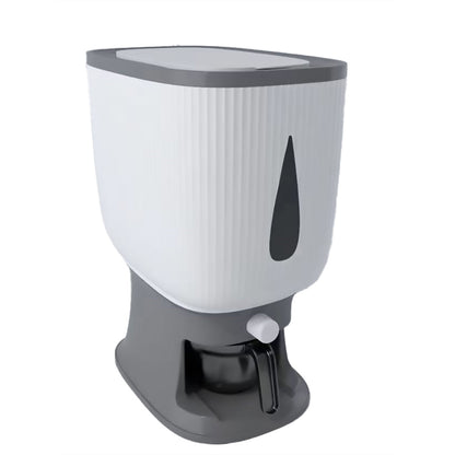 10kg Rice Storage Bucket Household Metering Rice Container Large Capacity - Green