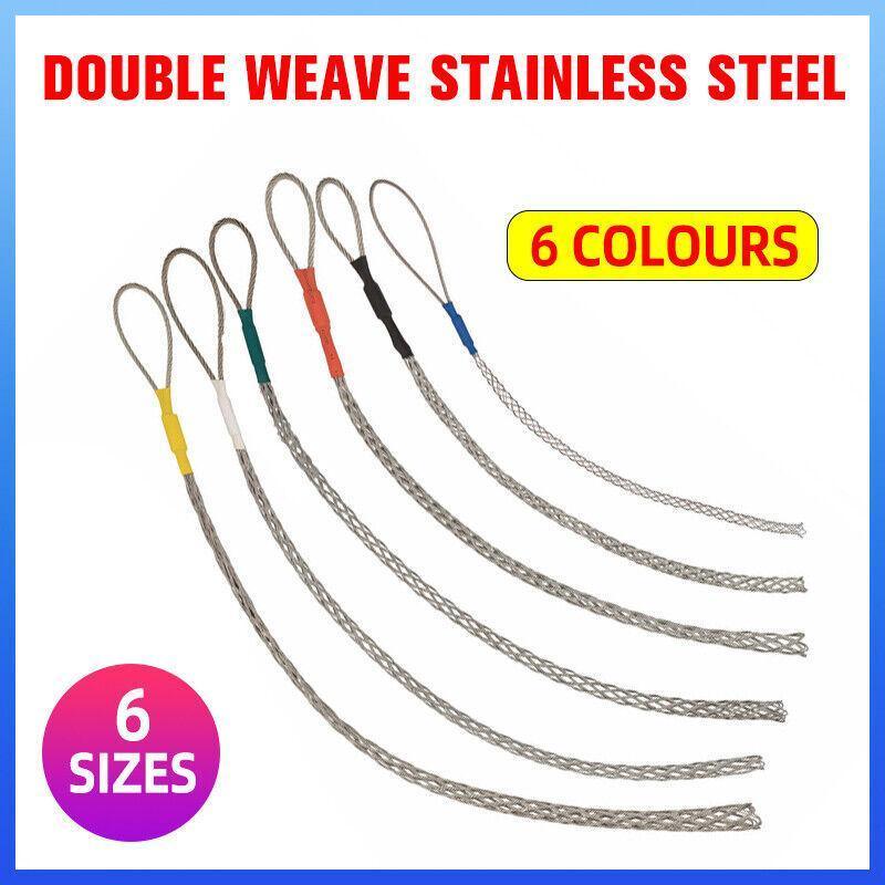 Stainless Steel Cable Pulling Sock Wire Grip Tool for NBN Telstra Ducting 6 Sizes - Red(10-12MM)