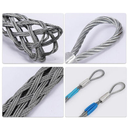 Stainless Steel Cable Pulling Sock Wire Grip Tool for NBN Telstra Ducting 6 Sizes - Red(10-12MM)