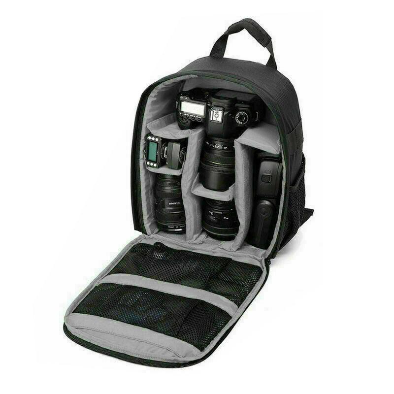 Waterproof DSLR Camera Backpack Multi Functional Rucksack for Canon Nikon Sony - Green
