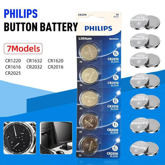 5-20Pcs Philips Cr1220 Cr1616 Cr1620 Cr1632 Cr2016 Cr2025 Cr2032 Button Battery - CR1620-10PCS