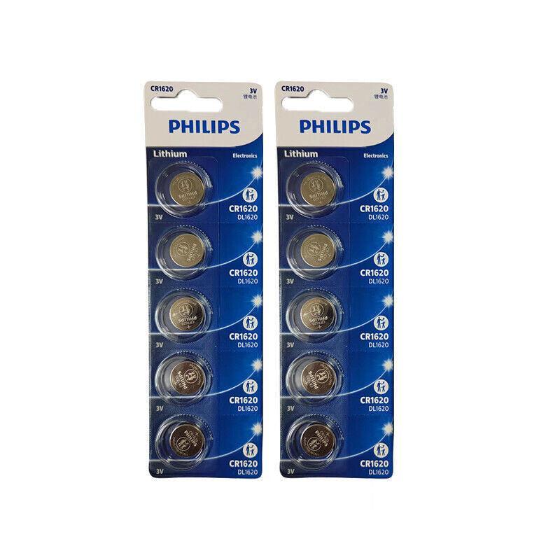 5-20Pcs Philips Cr1220 Cr1616 Cr1620 Cr1632 Cr2016 Cr2025 Cr2032 Button Battery - CR1620-10PCS
