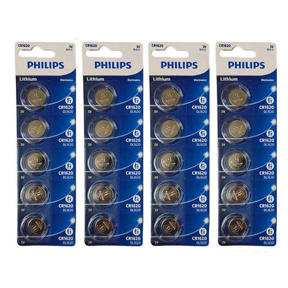 5-20Pcs Philips Cr1220 Cr1616 Cr1620 Cr1632 Cr2016 Cr2025 Cr2032 Button Battery - CR1620-10PCS
