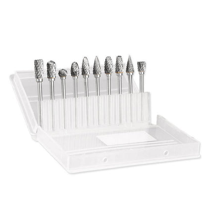 10Pcs Tungsten Steel Carbide 6mm Rotary Burr Set for Die Grinder