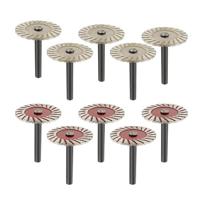 10pcs 40mm Stone Engraving Saw Blades Corrugated Cutting Tools with Handle