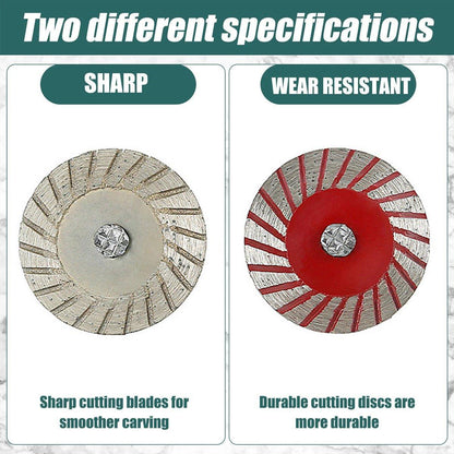 10pcs 40mm Stone Engraving Saw Blades Corrugated Cutting Tools with Handle