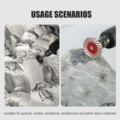 10pcs 40mm Stone Engraving Saw Blades Corrugated Cutting Tools with Handle