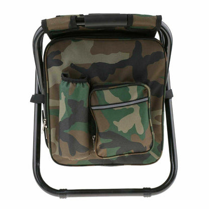 Portable Outdoor Folding Chair Oxford Small Stool for Fishing Camping Hiking - Blue