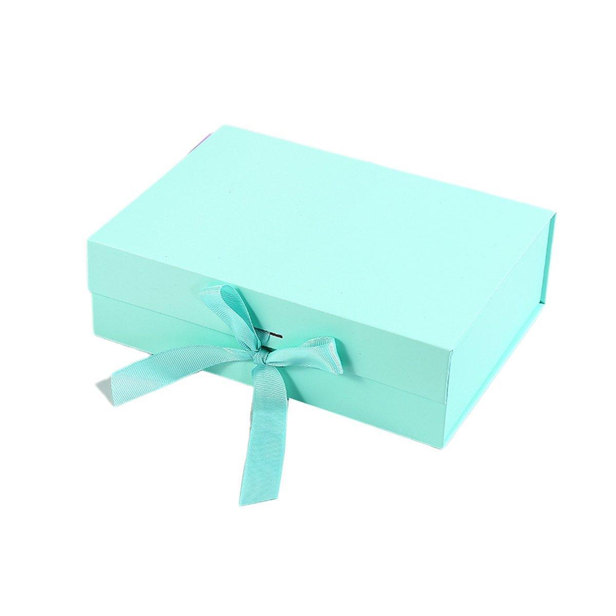 5X Medium Premium Gift Boxes with Ribbon Multi-Color Hamper Packaging Set - Orange